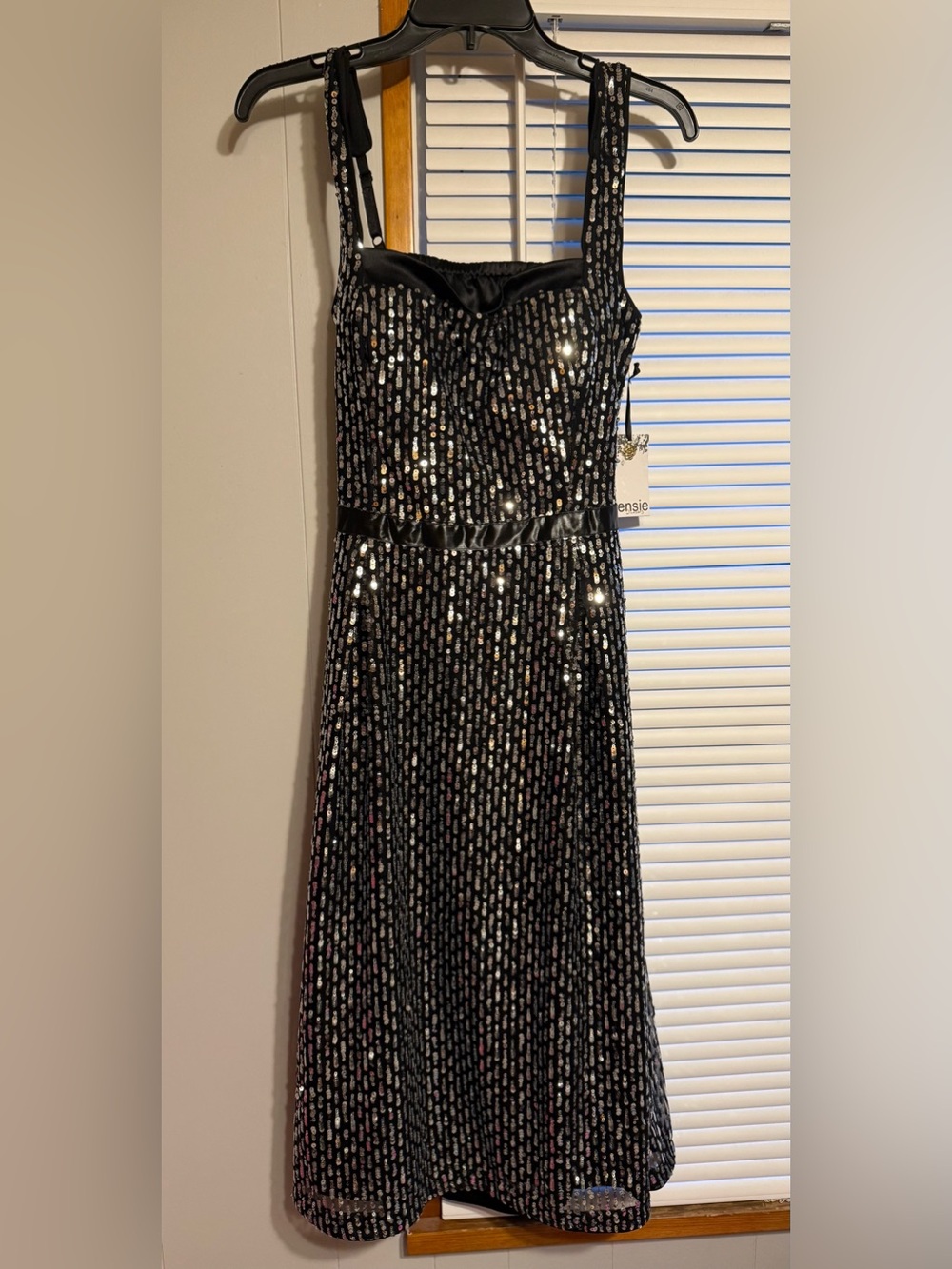Kensie Black Sequin Dress